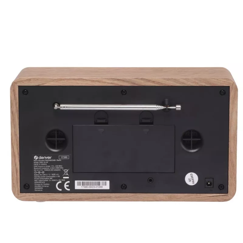 Denver DAB-18LW retro radijas su DAB+, FM ir Bluetooth, baltas