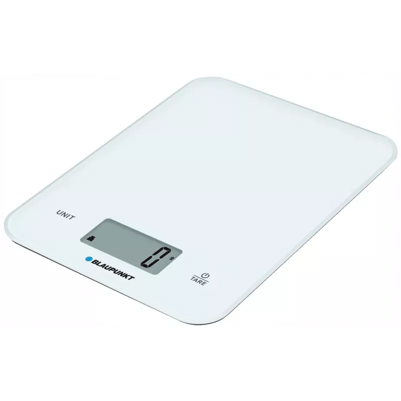 Virtuvinės svarstyklės BLAUPUNKT FKS401 baltos, max 10 kg, 1 g tikslumas, liečiamas valdymas