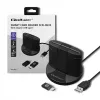 Qoltec 50632 USB 2.0 juodas kortelių skaitytuvas su 1 m laidu