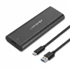Qoltec 50312 M.2 NVMe SSD dėžutė, USB Type-C, juodos spalvos