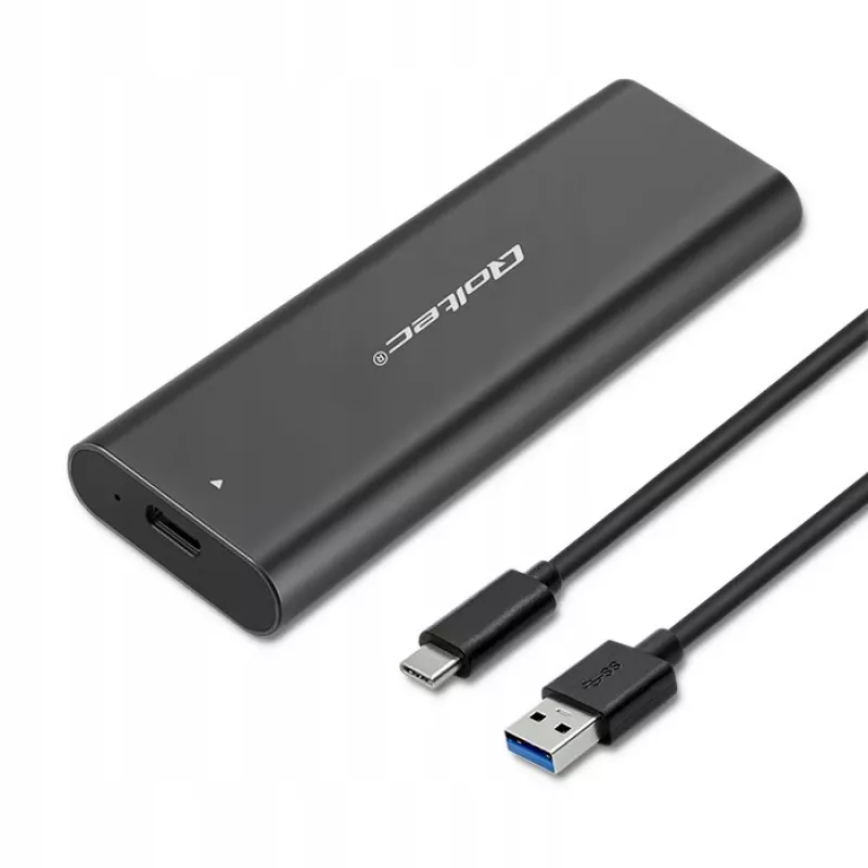 Qoltec 50312 M.2 NVMe SSD dėžutė, USB Type-C, juodos spalvos