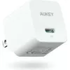 Mini tinklo įkroviklis AUKEY PA-Y20S Baltas 1xUSB-C 20W PD Power Delivery