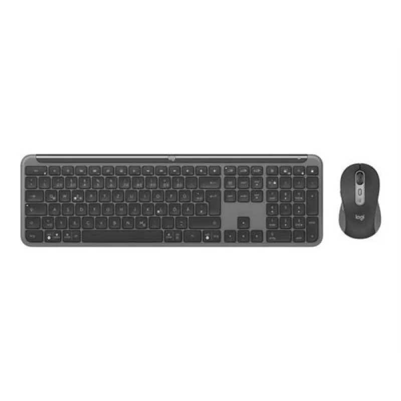 Logitech 920-012483 belaidė klaviatūra su pele, RF + Bluetooth, QWERTZ vokiškas išdėstymas, grafito spalva