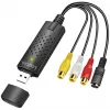 LogiLink USB 2.0 vaizdo įrašymo adapteris, USB A/M į 3x RCA + MiniDIN5/F, juodas