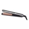 Tiesintuvas Remington S8598 Warm Black Grey – keraminės plokštelės 11 cm, 5 temperatūros lygiai, 160–230°C, 3 m laidas, kelioninis dėklas