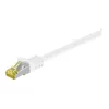 Wentronic Goobay Cat.7 jungiamasis laidas, S/FTP (PiMF), baltas, 0,25 m - LSZH halogenų neturintis, varinis, RJ45 kištukas (91089)