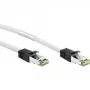 Wentronic Goobay Patch laidas RJ-45 (vyriškas) į RJ-45 (vyriškas) 10 m SFTP, PiMF CAT 8.1 – be halogenų, liejinis, su apsauga nuo užkliuvimo, vytas, baltas (55129)