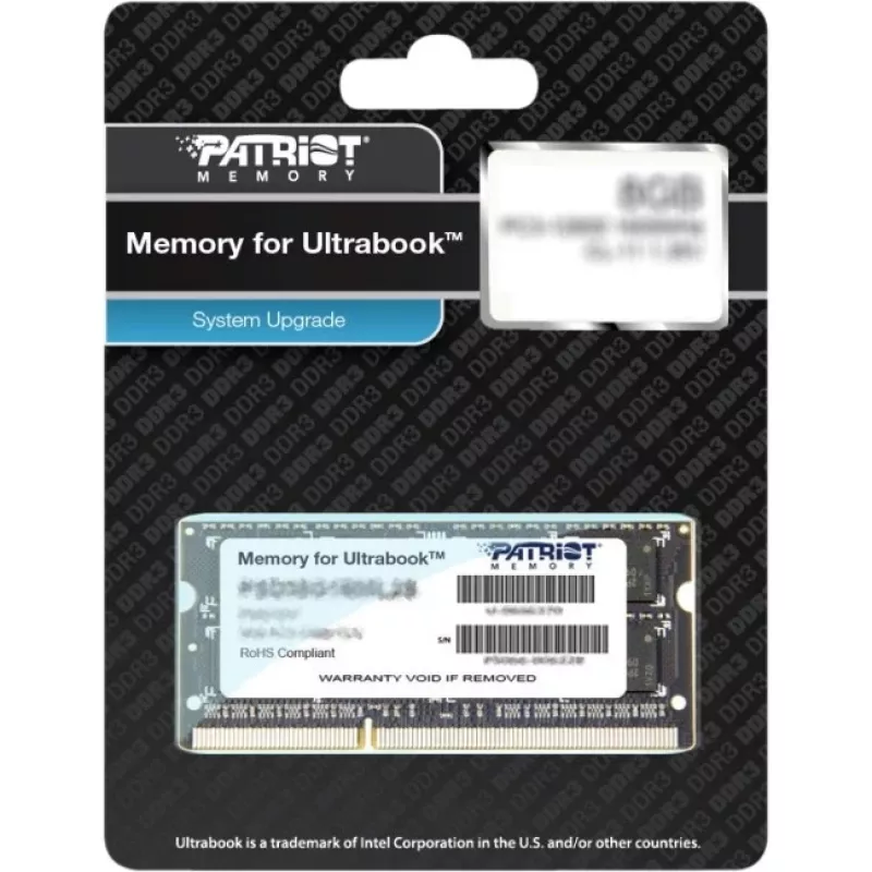Laptop atmintis PATRIOT 8GB DDR3 1600MHz 204-pin SO-DIMM 1.35V