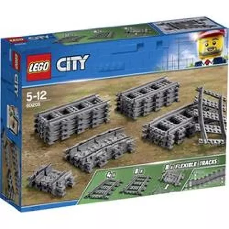 LEGO City Rails 60205 Keleivinis traukinys ir lankstūs bėgiai