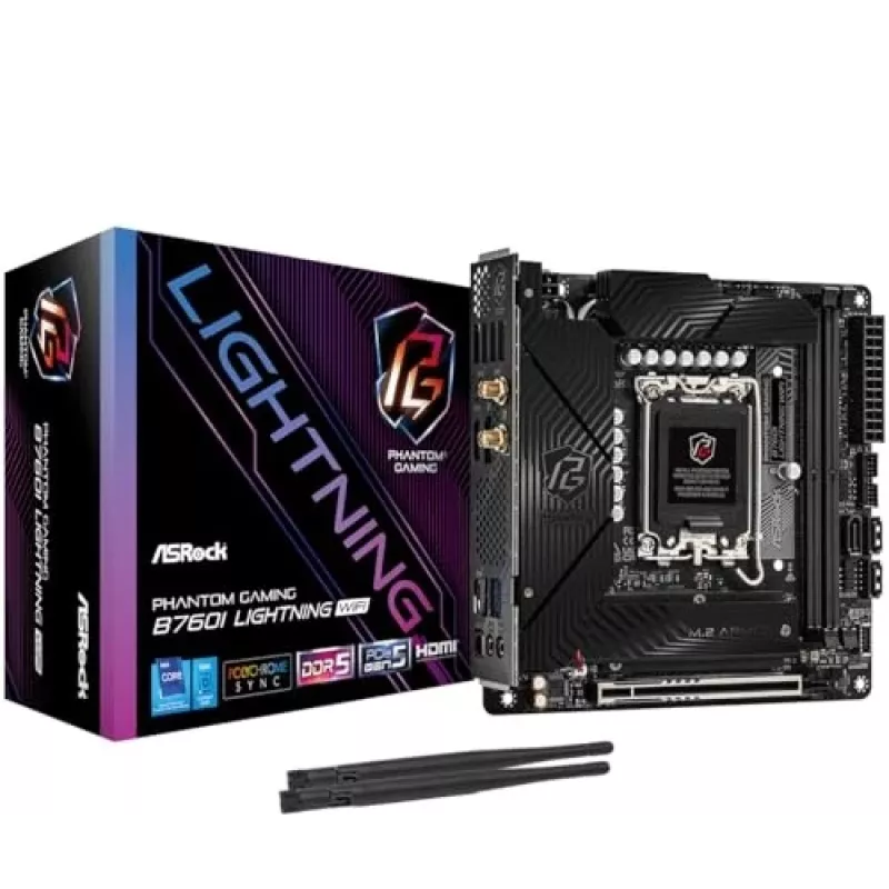 ASRock B760I Lightning WiFi DDR5 Mini-ITX pagrindinė plokštė LGA1700