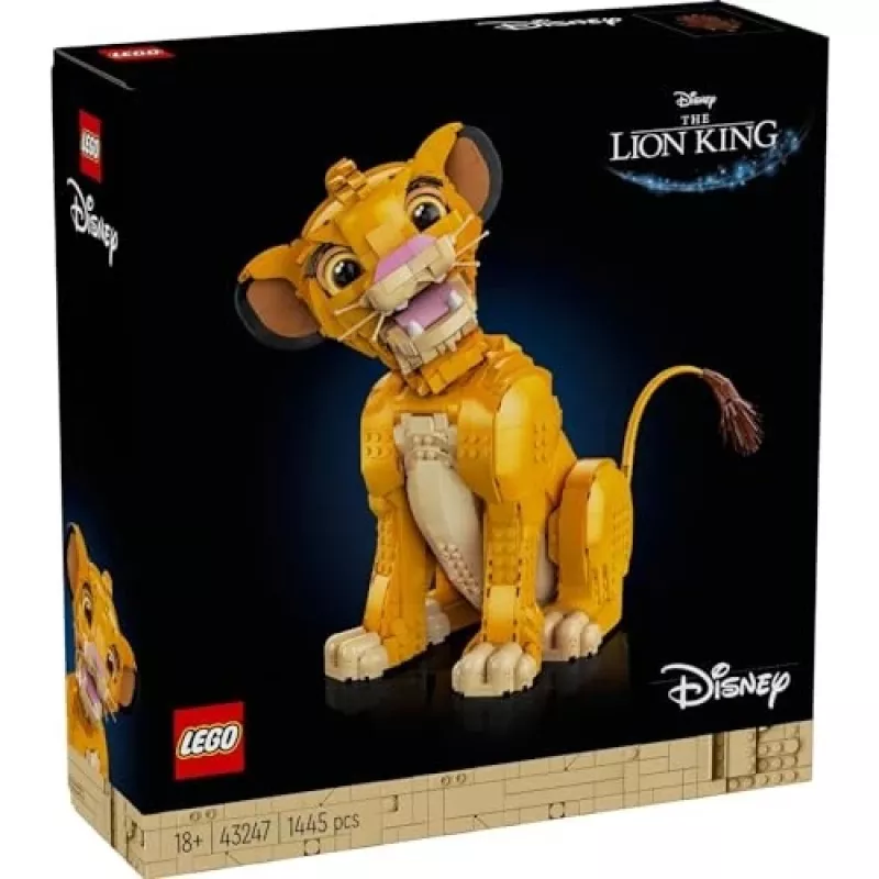 LEGO Disney Jaunasis Simba Liūtas Karalius Kolekcinis Gyvūno Figūrėlės Konstruktorius Suaugusiems, Namų ar Biuro Dekoro Nostalgiška Dovana