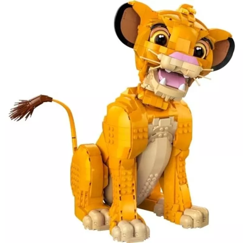 LEGO Disney Jaunasis Simba Liūtas Karalius Kolekcinis Gyvūno Figūrėlės Konstruktorius Suaugusiems, Namų ar Biuro Dekoro Nostalgiška Dovana