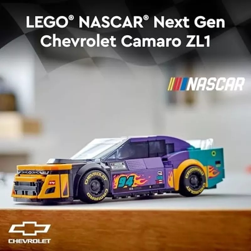 Konstruktorius LEGO Speed Champions 76935 NASCAR Next Gen Chevrolet Camaro ZL1, 328 dalių, 1 minifigūrėlė, nuo 9 metų