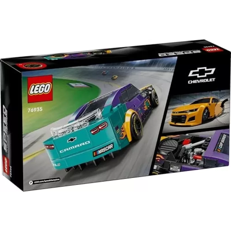 Konstruktorius LEGO Speed Champions 76935 NASCAR Next Gen Chevrolet Camaro ZL1, 328 dalių, 1 minifigūrėlė, nuo 9 metų