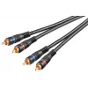 Wentronic Goobay garso laidas – kompozitinis RCA (S) į RCA (S) – 1,5 m – dvigubai ekranuotas koaksialinis – juodas (50032)