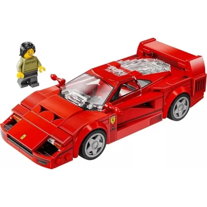 LEGO Speed Champions Ferrari F40 Supercar Konstruktorius su Vairuotojo Minifigūrėle, 9+ Metų