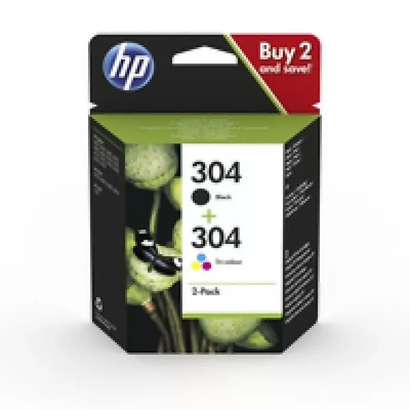 Originalūs HP 304 rašalo kasetės 2 vnt. juoda/trispalvė