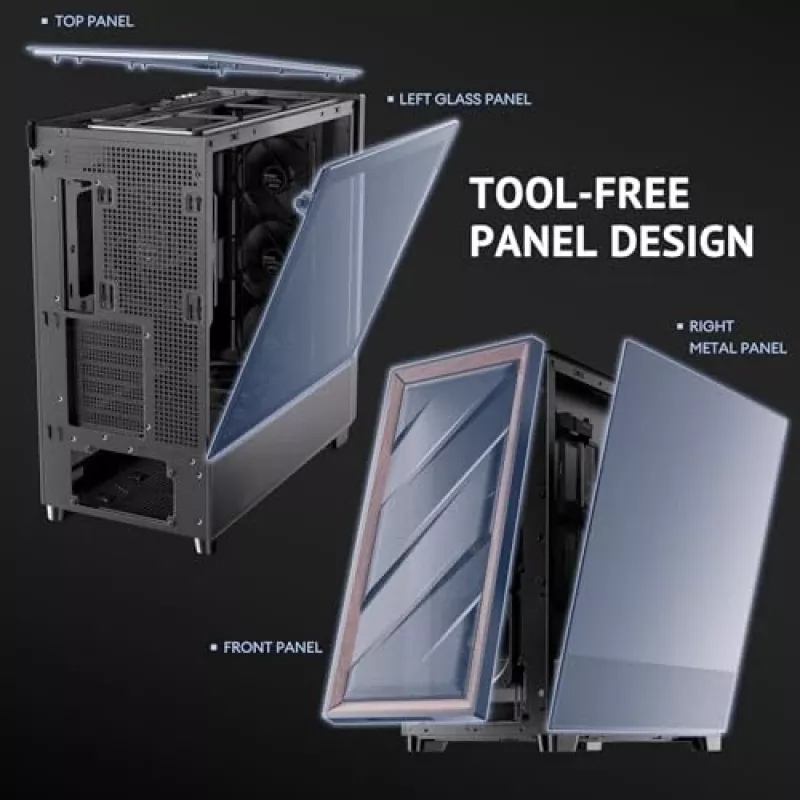 Antec 0-761345-10133-2 Kompiuterio korpusas MIDI bokštas Juoda Mediena