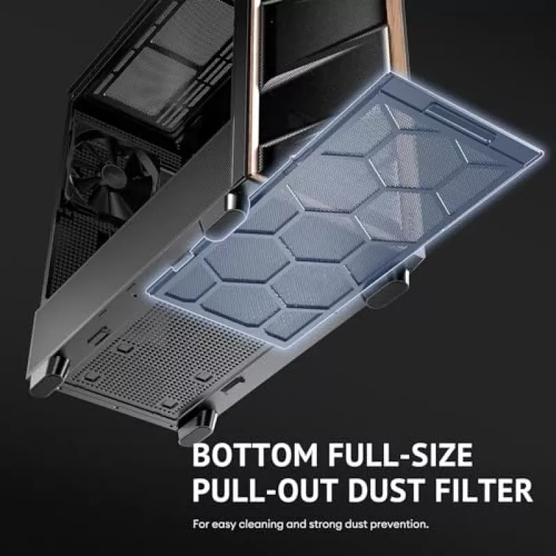 Antec 0-761345-10133-2 Kompiuterio korpusas MIDI bokštas Juoda Mediena