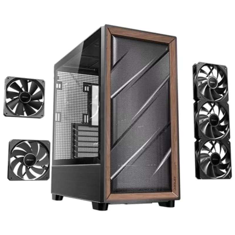 Antec 0-761345-10133-2 Kompiuterio korpusas MIDI bokštas Juoda Mediena