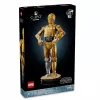 LEGO statoma figūra „Žvaigždžių karai“ C-3PO modelis 75398 — 1 138 dalių, 380 mm eksponavimo kolekcinis