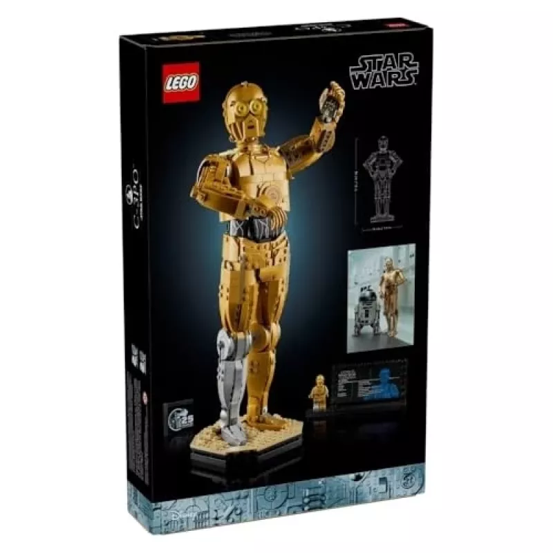 LEGO statoma figūra „Žvaigždžių karai“ C-3PO modelis 75398 — 1 138 dalių, 380 mm eksponavimo kolekcinis