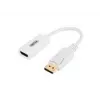 UNITEK Y-6332 DisplayPort į HDMI 4K adapteris, M/F, 0,2 m, baltas