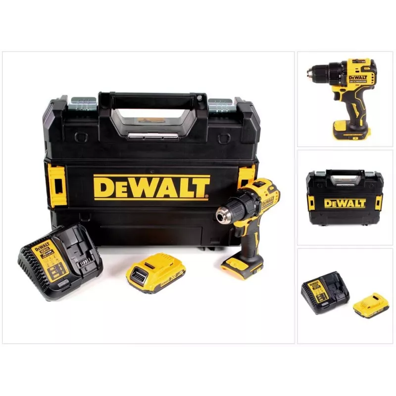 Belaidis gręžtuvas-suktuvas DeWalt DCD708D2T, 18 V, geltona/juoda, 2x Li-Ion akumuliatorius 2,0 Ah, TSTAK dėžutėje