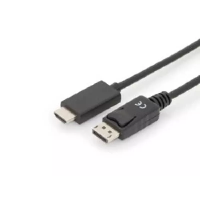 Adapterinis laidas DisplayPort 1.2 su fiksatoriumi 4K 60Hz UHD DP/HDMI A M/M juodas 2 m