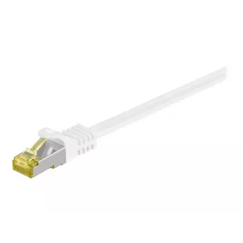 Wentronic GoobayCat.7 tinklo kabelis, S/FTP (PiMF), baltas, 0,5 m - LSZH halogenų neturintis, varinis, RJ45 kištukas (91090)