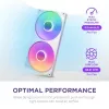 Ventiliatorius NZXT RF-U28HF-W1 140mm 2000 RPM 98.61 CFM Baltas