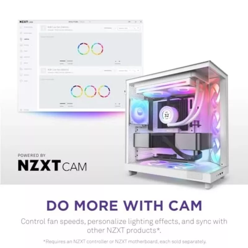 Ventiliatorius NZXT RF-U28HF-W1 140mm 2000 RPM 98.61 CFM Baltas
