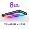 NZXT F280 RGB Core 140mm ARGB PWM 2 viename rėmelyje juoda