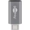 Goobay USB 2.0 Hi-Speed adapteris, pilkas - USB-C™ lizdas > USB 2.0 Micro kištukas (B tipas) (55553)