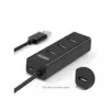 UNITEK Y-3089 USB 3.2 Gen 1 Type-A išplėtimo šakotuvas, 4 prievadai, 5000 Mbit/s, juodas