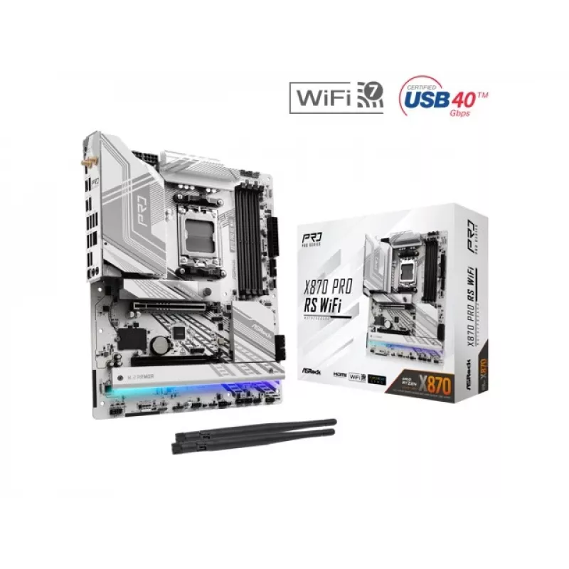 ASRock X870 Pro RS WiFi AM5 ATX pagrindinė plokštė