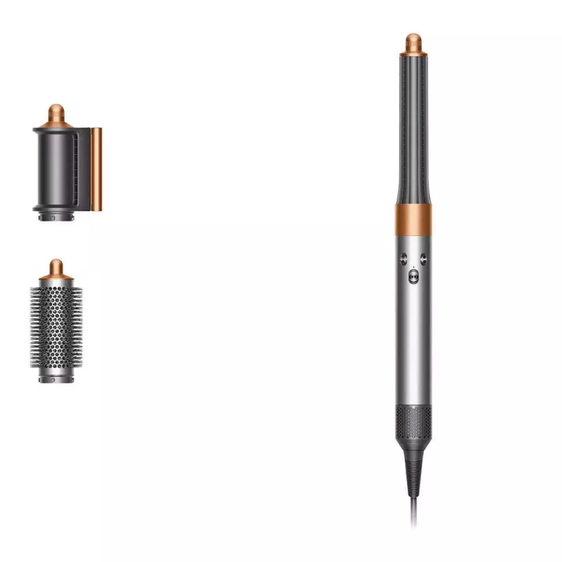 Dyson Airwrap Origin Warm Copper Nickel – daugiafunkcis formuotojas, 1300 W, 3 temperatūros/greičio nustatymai, 360° pagrindas, 2,675 m laidas