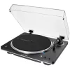 Patefonas Audio-Technica AT-LP70XBTBS, juodas/sidabrinis, visiškai automatinis, diržinė pavara, Bluetooth