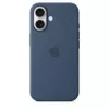 Apple MYY23ZM/A silikoninis dėklas su MagSafe, skirtas iPhone 16, mėlynas (Denim)