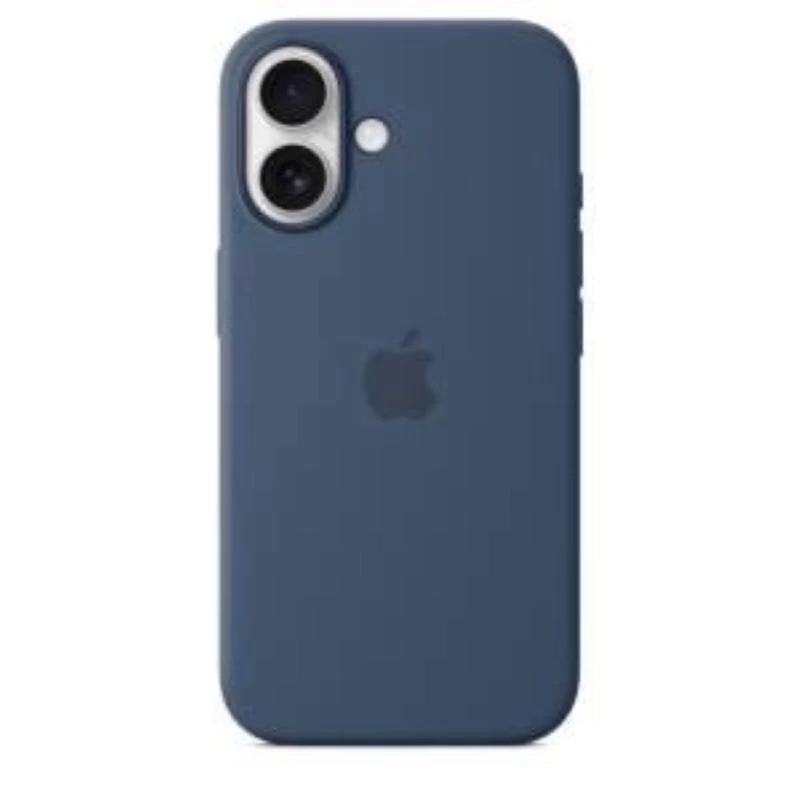 Apple MYY23ZM/A silikoninis dėklas su MagSafe, skirtas iPhone 16, mėlynas (Denim)