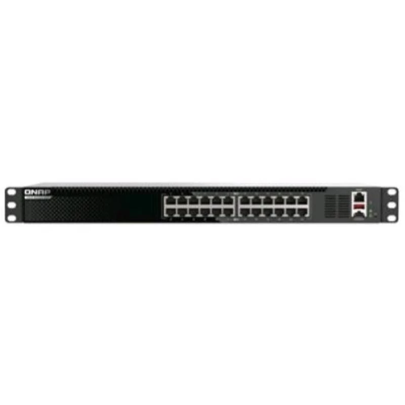 QNAP QSW-M3224-24T valdomas tinklo jungiklis L3 10G Ethernet (100/1000/10000) 1U juodas, sidabrinis