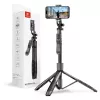Tripod lazdelė asmenukėms Crong CRGSGU1BLK aliuminė su Bluetooth nuotolinio valdymo pultu, sulankstomomis kojelėmis ir telefono laikikliu