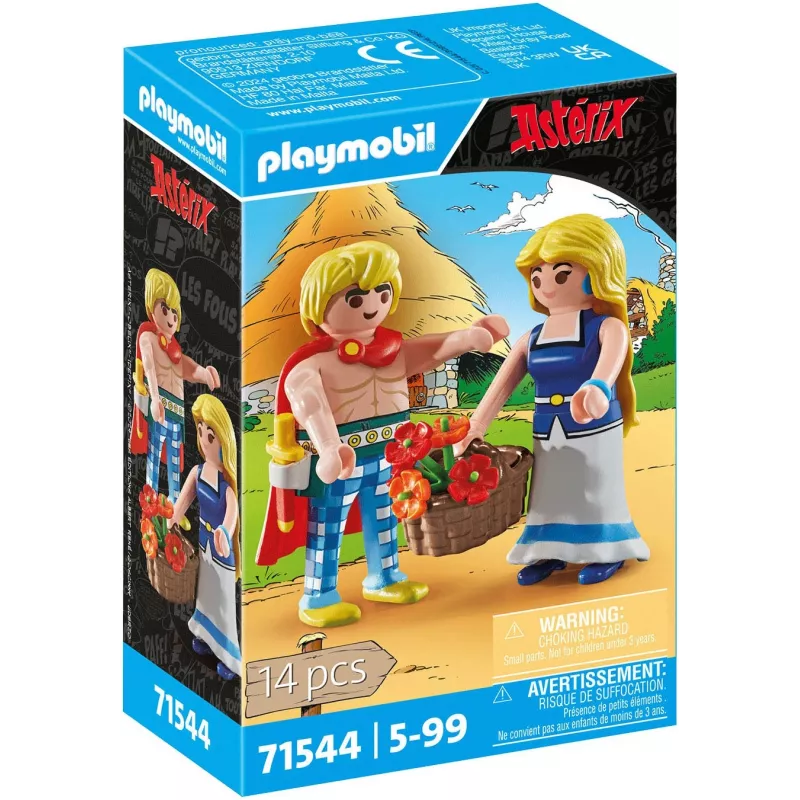 PLAYMOBIL Asterix Tragicomix ir Falbala – Įsimylėjėlių pora iš Asterixo pasaulio | Žaislas vaikams nuo 5 metų | 71544