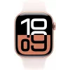 APPLE Watch Series 10 GPS 42mm rožinio aukso aliuminio korpusas su šviesiai rožiniu sportiniu dirželiu - S/M