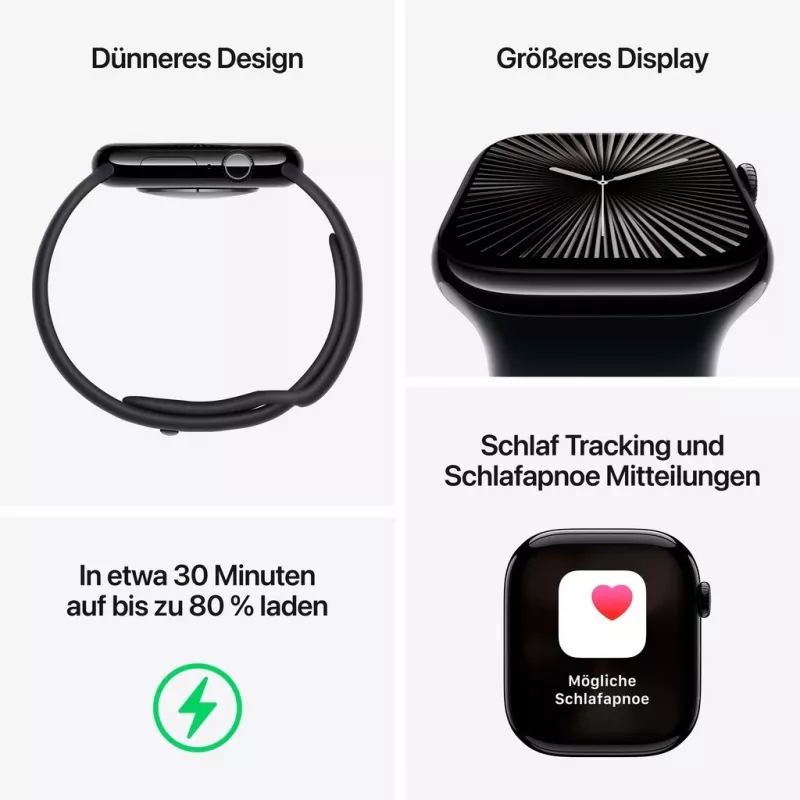 APPLE Watch Series 10 GPS 42mm rožinio aukso aliuminio korpusas su šviesiai rožiniu sportiniu dirželiu - S/M