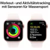 APPLE Watch Series 10 GPS 42mm rožinio aukso aliuminio korpusas su šviesiai rožiniu sportiniu dirželiu - S/M