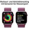 APPLE Watch Series 10 GPS 46mm Rožinio aukso aliuminio korpusas su slyvų sportine kilpa