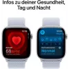 APPLE Watch Series 10 GPS 46mm sidabrinis aliuminio korpusas su Blue Cloud sportine kilpa