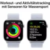 APPLE Watch Series 10 GPS 46mm sidabrinis aliuminio korpusas su Blue Cloud sportine kilpa