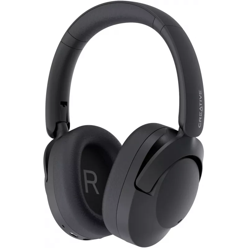 Ausinės Creative Labs Zen Hybrid 2 – laidinės ir belaidės, ausinė juosta, skambučiai/muzika, USB Type-C, Bluetooth, juodos